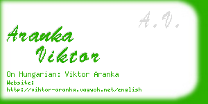 aranka viktor business card